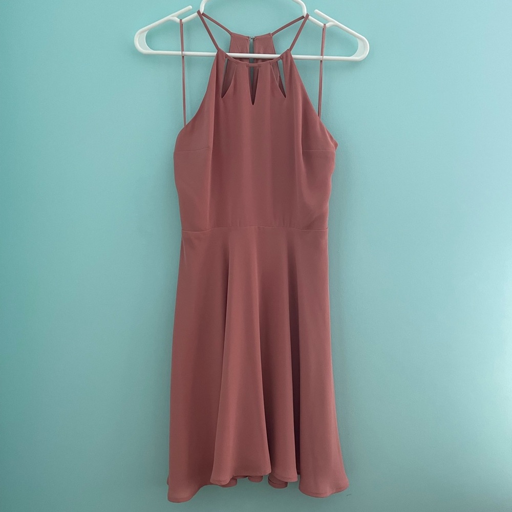 EXPRESS Taylor's Dark Peachy Pink Dress